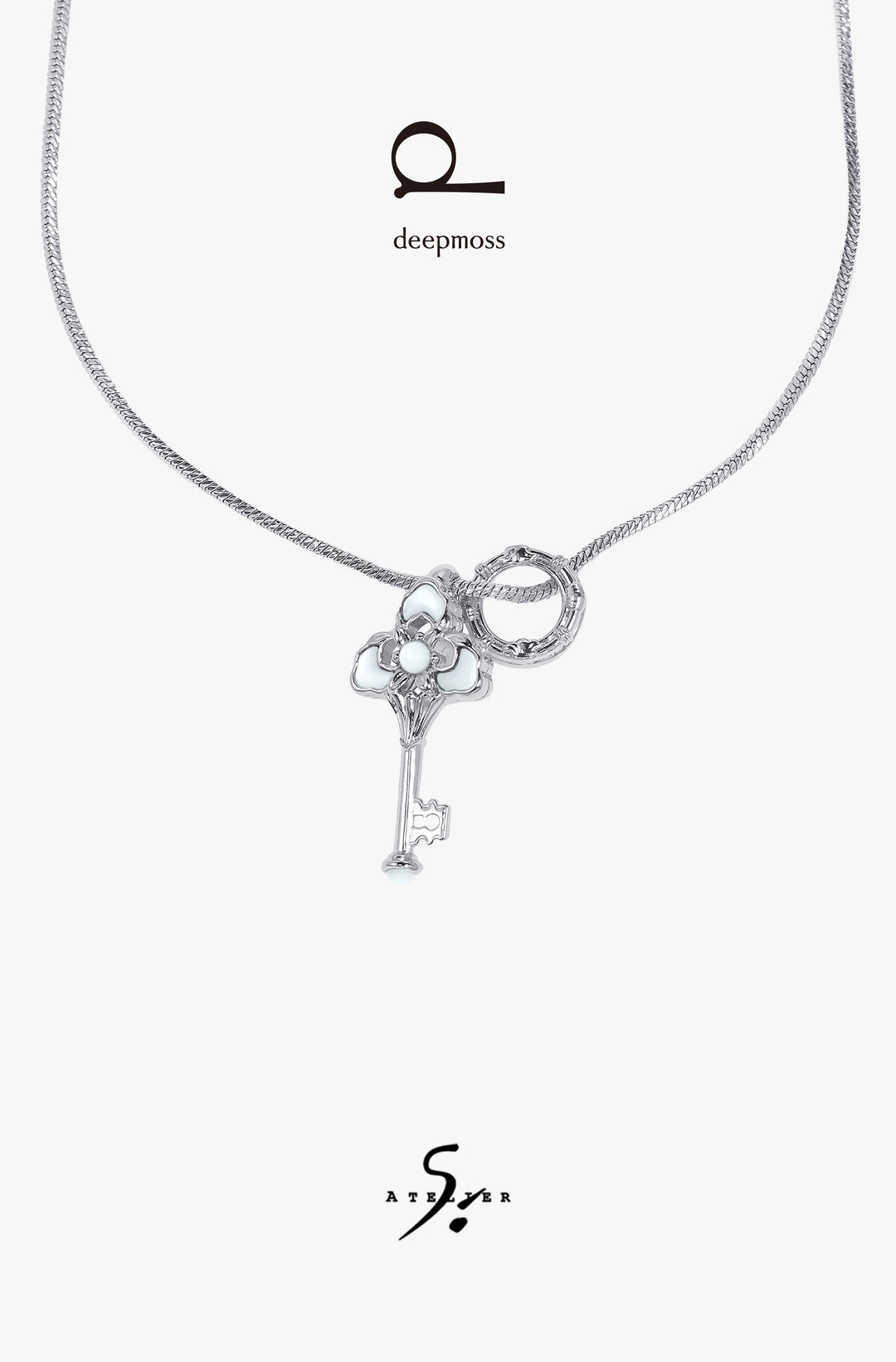 Large Key Necklace (Silver)