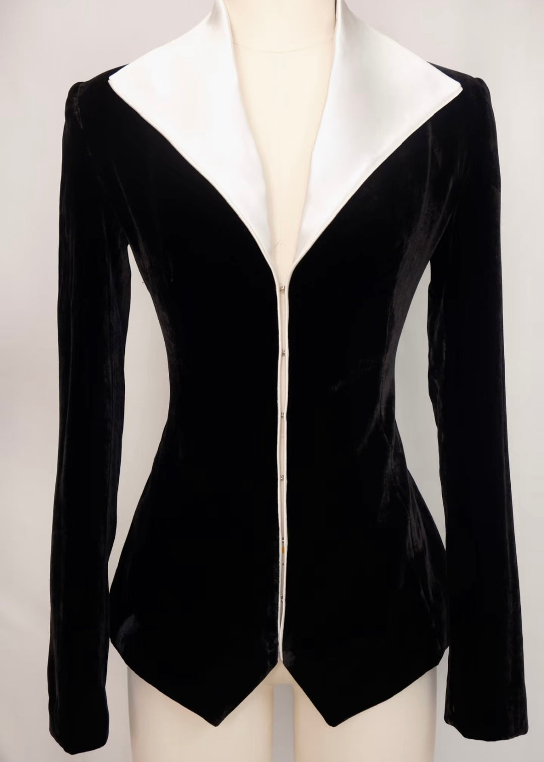 Silk Velvet Satin Waist Blazer (Customised Only)