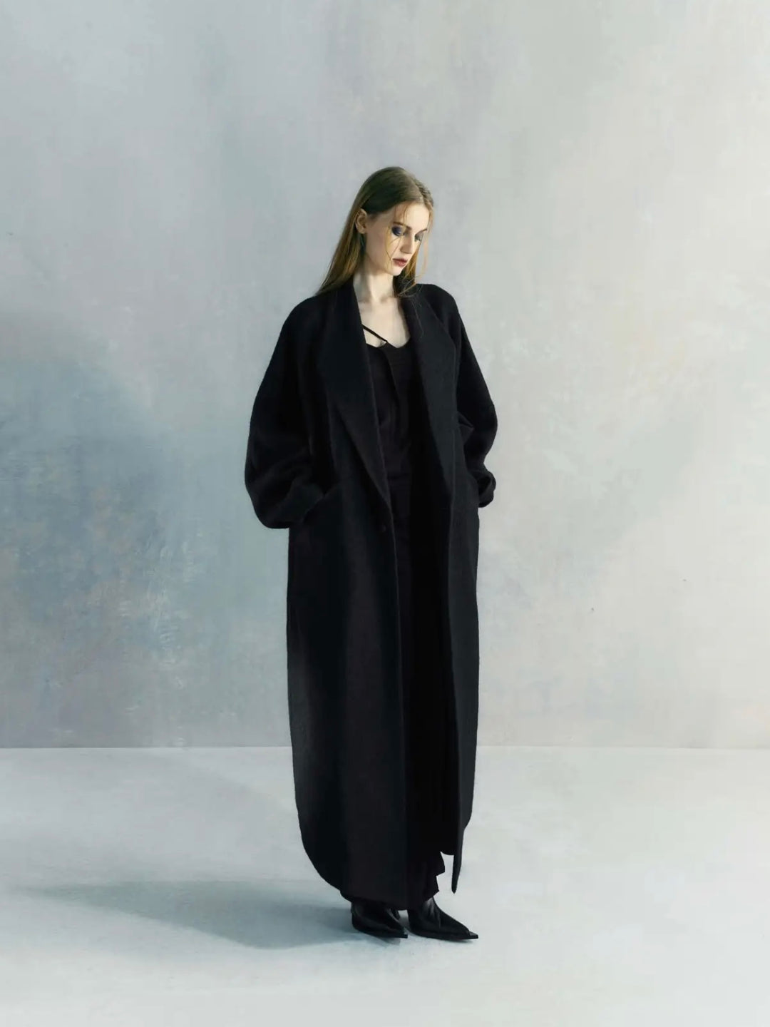 Wool Asymmetric Silhouette Coat