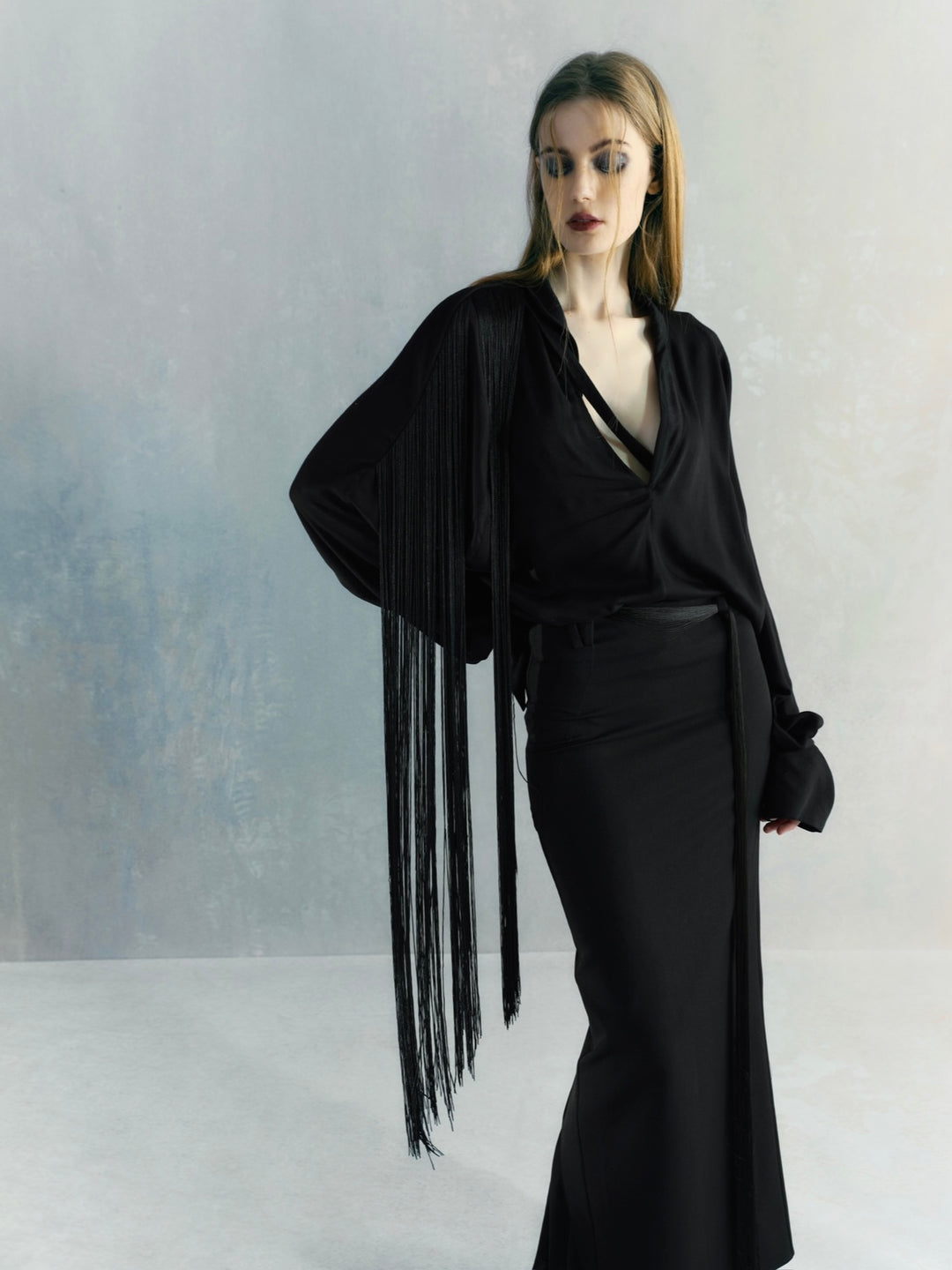 Fringed Asymmetric Shirt