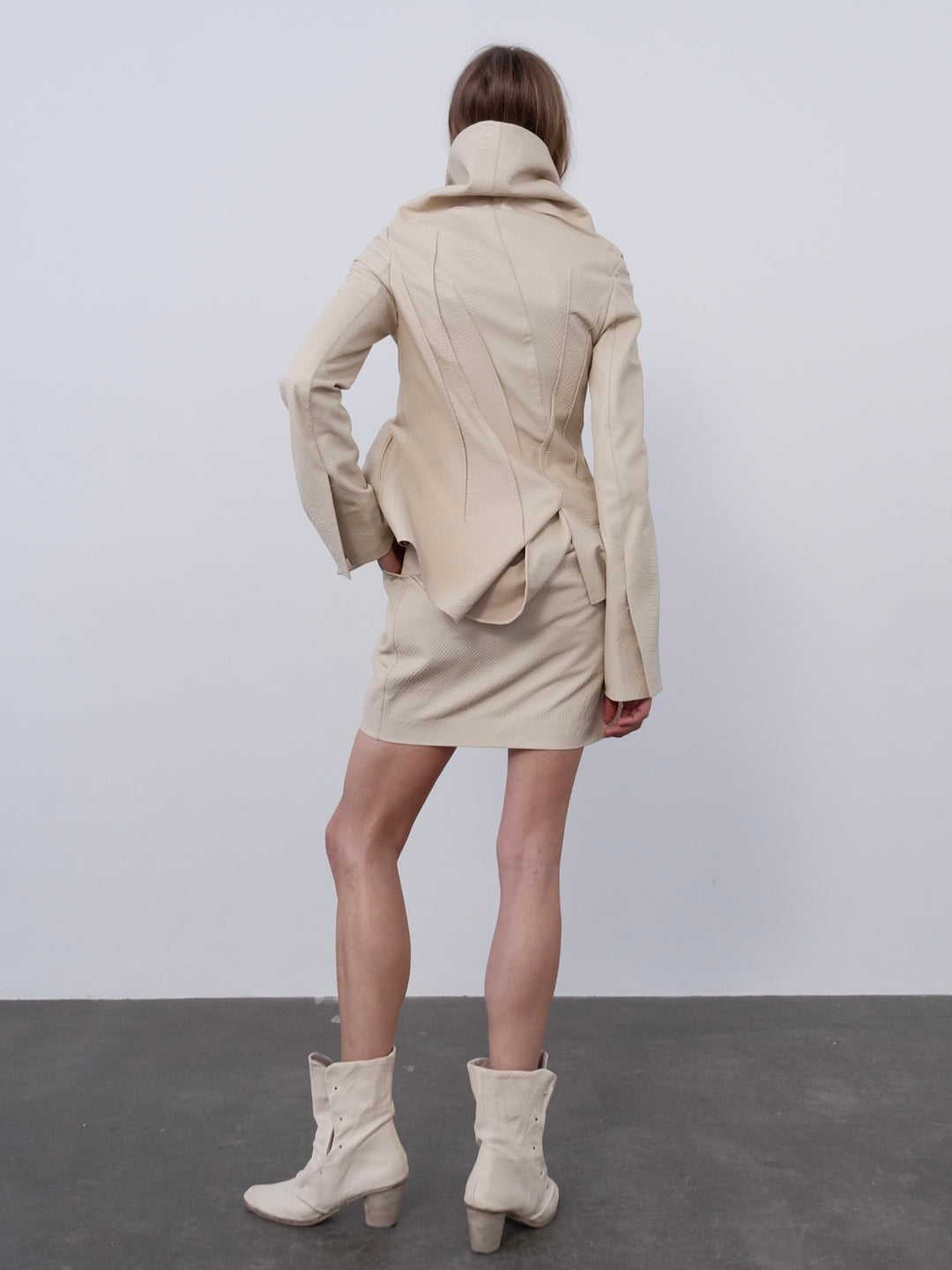 Sheepskin lapel jacket