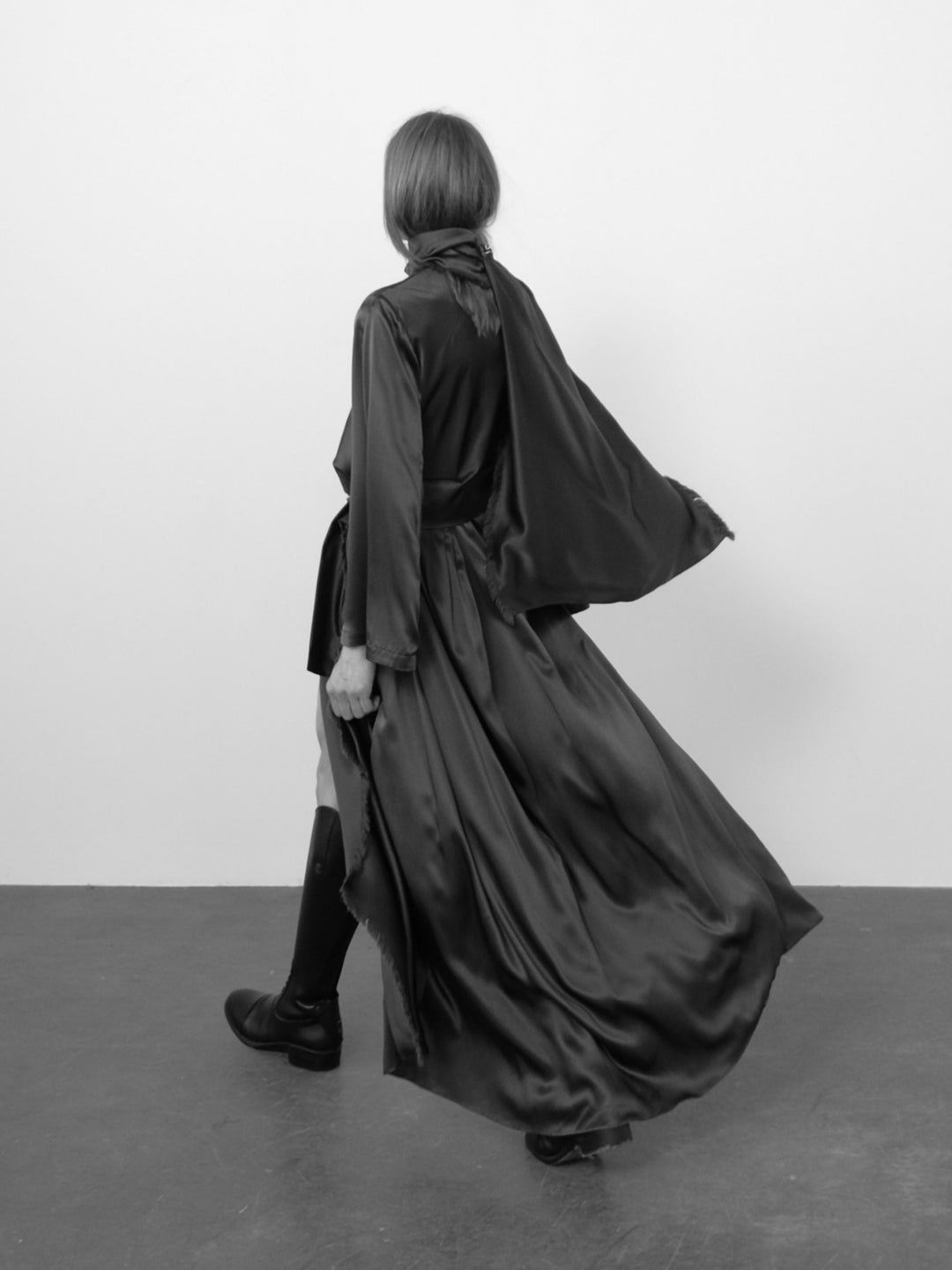 Silk Cape Long Coat