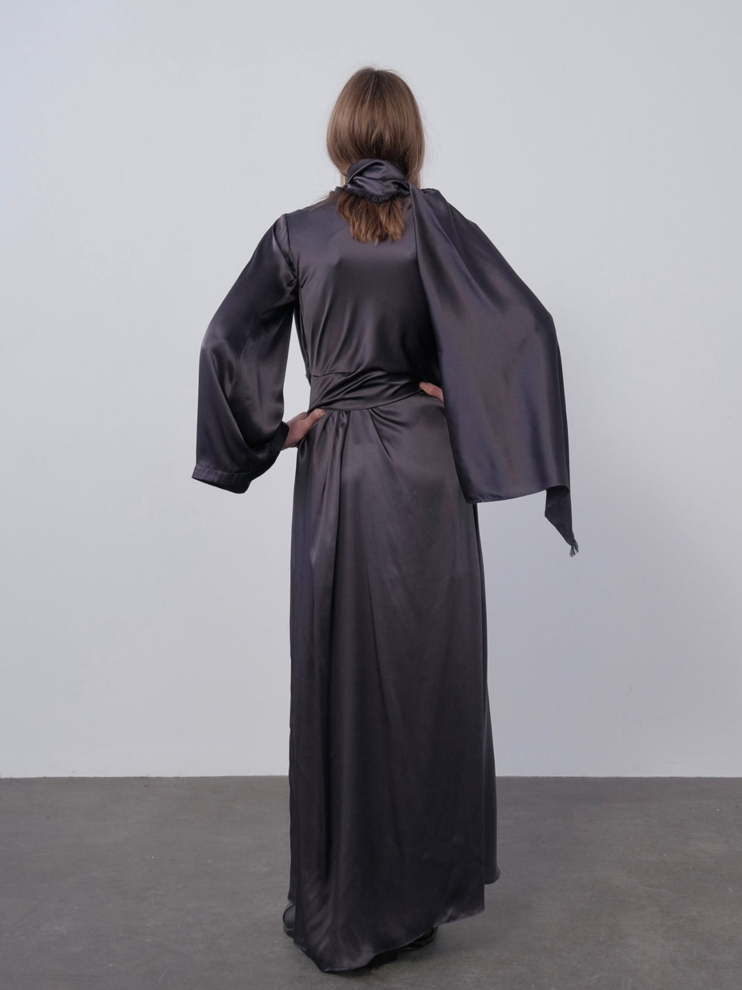 Silk Cape Long Coat