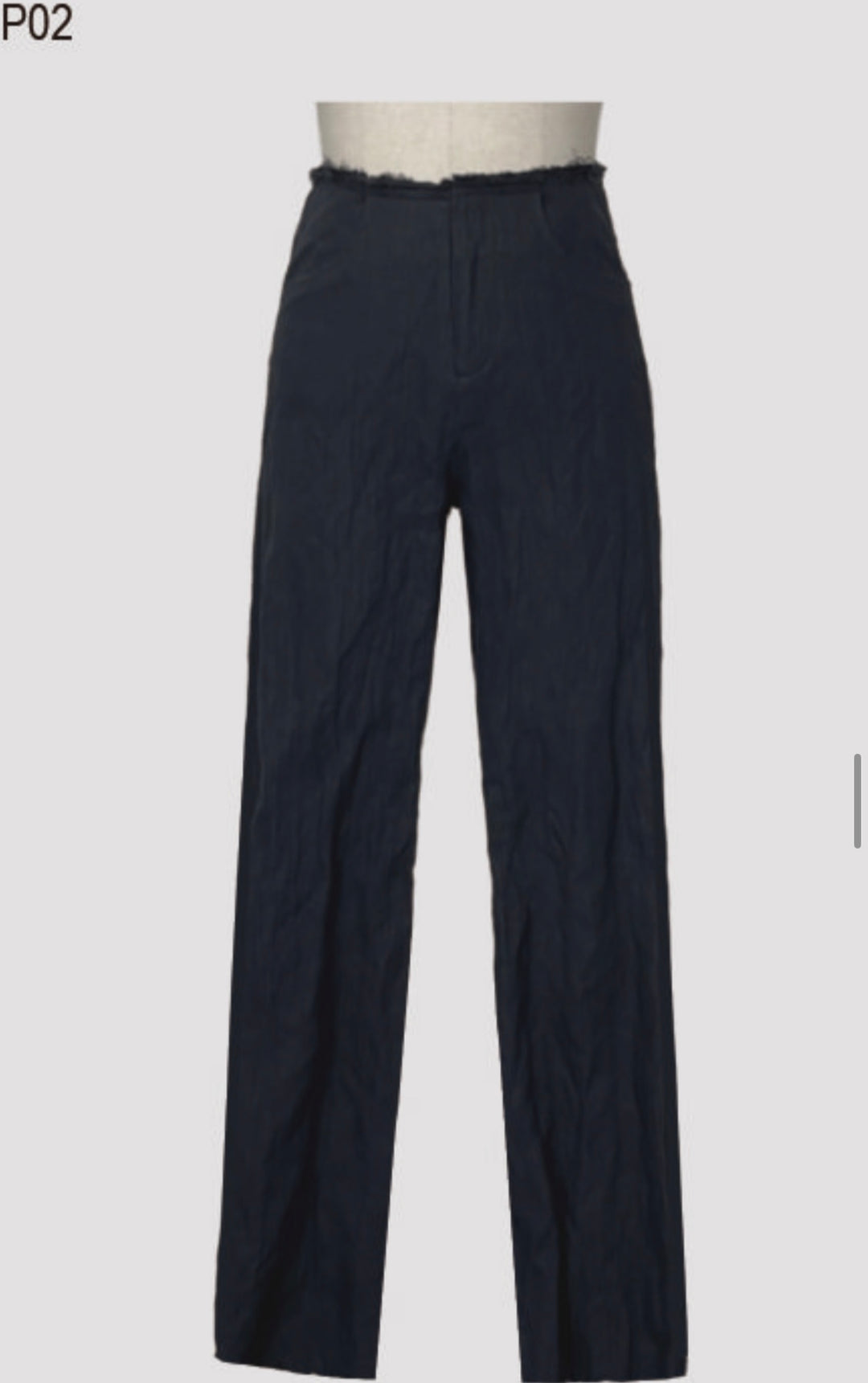 low-rise straight-legged pants