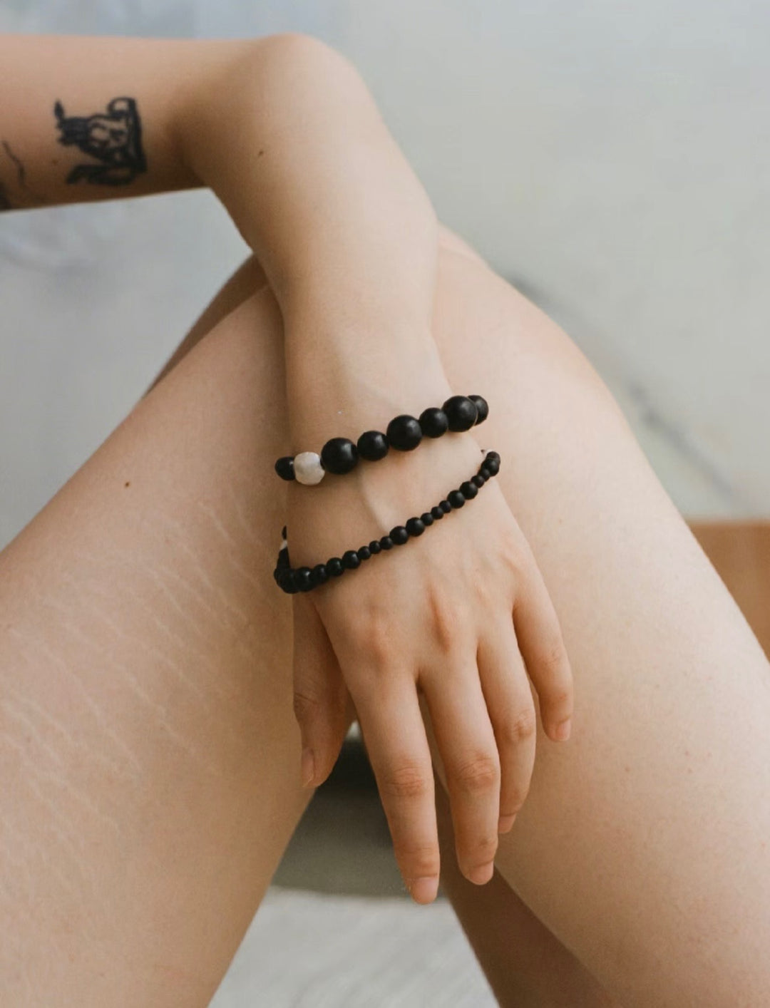 Ebony Double Beading Bracelet