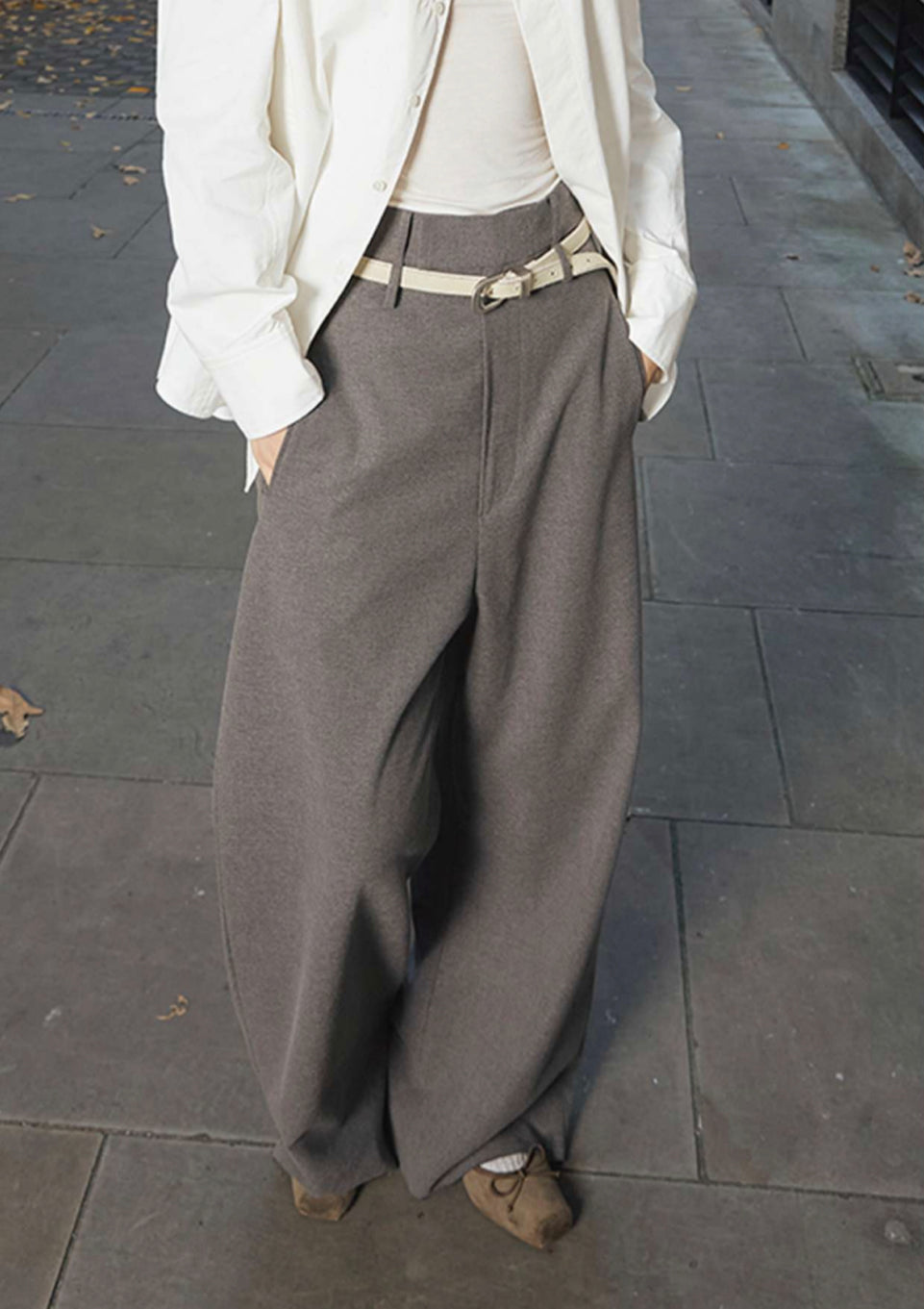 The Belt Buckles Wool Trousers